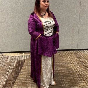 YEAXLUD Womens Renaissance Medieval Costume Dress